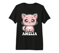 Amelia Cute Kitty Cat Design for Girls Name Amelia Premium T-Shirt