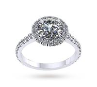 Amelia Engagement Ring With Diamond Band 0.50 Carat Total Weight - Ring Size M