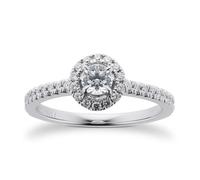 Amelia Engagement Ring With Diamond Band 0.50 Carat Total Weight - Ring Size N