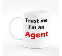 Amelia Gould Apparel Agent Trust me I'm a Present Name Mug Gift 11oz Ceramic Coffee Tea Cup