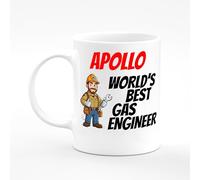 Amelia Gould Apparel Apollo Name Mug Gas Engineer Builder Plumber Heating Present Name Mug Gift 11oz Ceramic Coffee Tea Cup