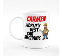 Amelia Gould Apparel Carmen Name Mug Car Mechanic Technician Engineer Repair Shop Present Name Mug Gift 11oz Ceramic Coffee Tea Cup