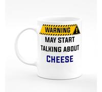 Amelia Gould Apparel Cheese May Start Talking About Warning Present Mug Gift 11oz Ceramic Coffee Tea Cup Work Funny