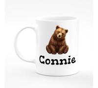 Amelia Gould Apparel Connie Name Mug Bear Cute Present Name Mug Gift 11oz Ceramic Coffee Tea Cup