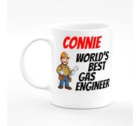 Amelia Gould Apparel Connie Name Mug Gas Engineer Builder Plumber Heating Present Name Mug Gift 11oz Ceramic Coffee Tea Cup