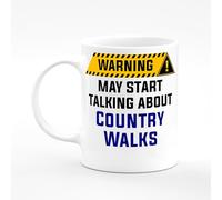 Amelia Gould Apparel Country Walks May Start Talking About Warning Present Mug Gift 11oz Ceramic Coffee Tea Cup Work Funny
