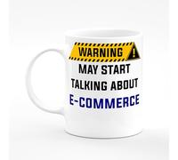 Amelia Gould Apparel E-Commerce May Start Talking About Warning Present Mug Gift 11oz Ceramic Coffee Tea Cup Work Funny