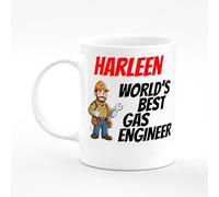 Amelia Gould Apparel Harleen Name Mug Gas Engineer Builder Plumber Heating Present Name Mug Gift 11oz Ceramic Coffee Tea Cup