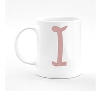 Amelia Gould Apparel I Alphabet Mug Letter Mugs Initial Tea Coffee Present Name Mug Gift 11oz Ceramic Cup Rose