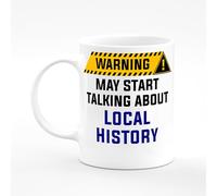 Amelia Gould Apparel Local History May Start Talking About Warning Present Mug Gift 11oz Ceramic Coffee Tea Cup Work Funny