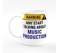 Amelia Gould Apparel Music Production May Start Talking About Warning Present Mug Gift 11oz Ceramic Coffee Tea Cup Work Funny