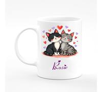 Amelia Gould Apparel Rosie Cat Pet Love Letter Alphabet Name Mug Gift 11oz Ceramic Coffee Tea Cup
