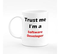 Amelia Gould Apparel Software Developer Trust me I'm a Present Name Mug Gift 11oz Ceramic Coffee Tea Cup