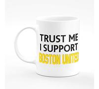 Amelia Gould Apparel Trust me I Support Boston United - Gift for him her 11oz Premium Grade Mug