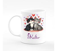 Amelia Gould Apparel Walter Cat Pet Love Letter Alphabet Name Mug Gift 11oz Ceramic Coffee Tea Cup