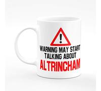 Amelia Gould Apparel Warning May Start Talking About Altrincham - Gift for him her 11oz Premium Grade Mug