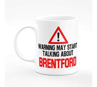 Amelia Gould Apparel Warning may start talking about Brentford - Gift for him her 11oz Premium Grade Mug