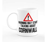 Amelia Gould Apparel Warning May Start Talking About Cornwall - Gift for him her 11oz Premium Grade Mug