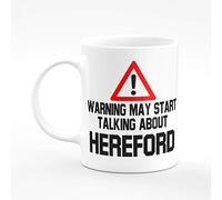 Amelia Gould Apparel Warning may start talking about Hereford - Gift for him her 11oz Premium Grade Mug