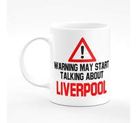 Amelia Gould Apparel Warning may start talking about Liverpool - Gift for him her 11oz Premium Grade Mug