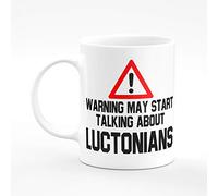 Amelia Gould Apparel Warning may start talking about Luctonians - Gift for him her 11oz Premium Grade Mug