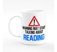 Amelia Gould Apparel Warning may start talking about Reading - Gift for him her 11oz Premium Grade Mug