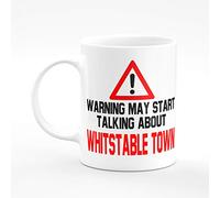 Amelia Gould Apparel Warning may start talking about Whitstable Town - Gift for him her 11oz Premium Grade Mug