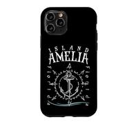 Amelia Island Florida Souvenir, Compass Rose Nautical Anchor Case for iPhone 11 Pro