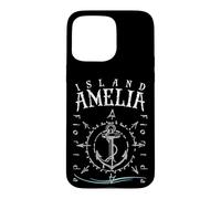 Amelia Island Florida Souvenir, Compass Rose Nautical Anchor Case for iPhone 15 Pro Max