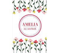 Amelia - My Notebook | Personalised Journal/Diary | Fab Girl/Women's Gift | Christmas Stocking Filler | 100 lined pages