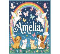 Amelia Personalized Notebook: Contains select sheets w/inspirational quotes and is perfect for journaling, note taking, or just having fun and getting creative. Printed on high quality paper it is perfectly sized (8.5x11) perfect for notes or big jobs.