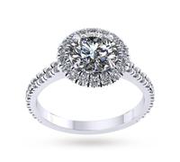 Amelia Platinum 0.90cttw Diamond Engagement Ring - Ring Size L
