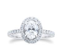 Amelia Platinum 1.70cttw Diamond Halo Ring - Ring Size O