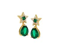 Amelia Scott Gold Celeste Green Star Drop Earrings - Gold