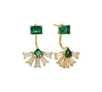 Amelia Scott Gold Lola Art Deco Fan Jacket Earrings - Gold