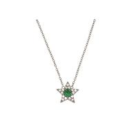 Amelia Scott Silver Celeste Mini Green Star Necklace - Silver