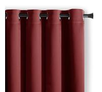 AmeliaHome Blackout Curtain with Eyelets 140 x 270 Polyester Dark Red
