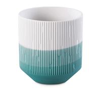 AmeliaHome Ceramic Storage Box Ombre Pattern Organiser Flower Pot 9 x 9.8 cm Fino Blue White