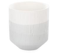 AmeliaHome Ceramic Storage Box Ombre Pattern Organiser Flower Pot 9 x 9.8 cm Fino Grey White