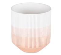 AmeliaHome Ceramic Storage Box Ombre Pattern Organiser Flower Pot 9 x 9.8 cm Fino Peach White