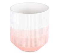 AmeliaHome Ceramic Storage Box Ombre Pattern Organiser Flower Pot 9 x 9.8 cm Fino Powder Pink White