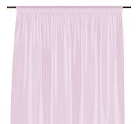 AmeliaHome Curtain 140 x 250 cm 1 Piece Semi-Transparent Ruffle Tape Pink Lunare