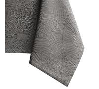 AmeliaHome Gaia Cocoa 93730 Oval Tablecloth Tablecloths 140 x 180 cm Lotus Effect Water-Repellent Leaves