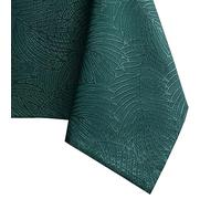 AmeliaHome Gaia Lotus Effect Water-Repellent Polyester Tablecloth 130 x 130 cm Green