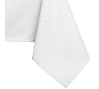 AmeliaHome Gaia Lotus Effect Water-Repellent Polyester Tablecloth 150 x 260 cm White