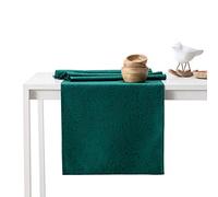 AmeliaHome Gaia Table Runner Set 35 x 200 cm and 115 x 200 cm Lotus Effect Water-Repellent Leaves Agate Green
