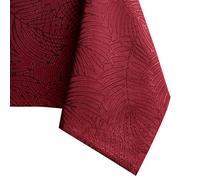 AmeliaHome Lotus Effect Water-Repellent Tablecloth Polyester Gaia 150 x 150 cm Round Bordeaux