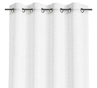 AmeliaHome Olva Curtain 140 x 250 cm 1 Piece Semi-Transparent Eyelet Curtain Lace Pattern