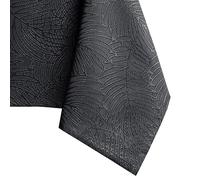 AmeliaHome Oval Tablecloth, 120 x 160 cm, Stain Protection, Lotus Effect, Washable, Water-Repellent with Gaia Ornament, Anthracite