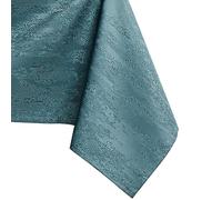 AmeliaHome Oval Tablecloth 140 x 220 cm, Stain Protection, Lotus Effect, Washable, Water Repellent, Vesta Ornament, Petrol Blue